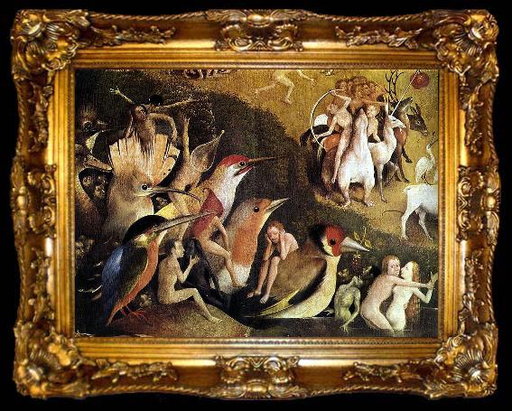 framed  Hieronymus Bosch The Garden of Earthly Delights tryptich,, ta009-2